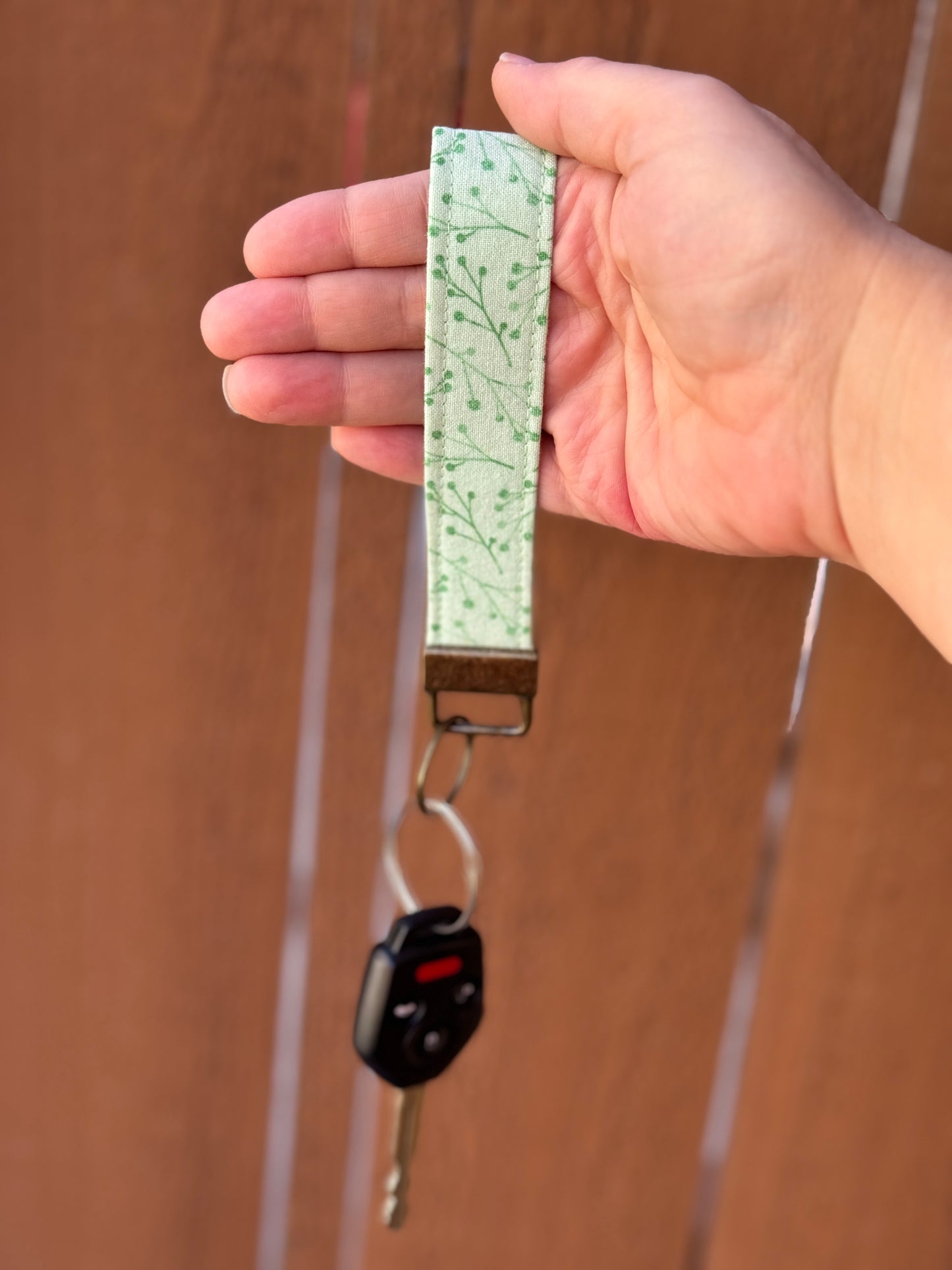 Green Branch Key Wristlet