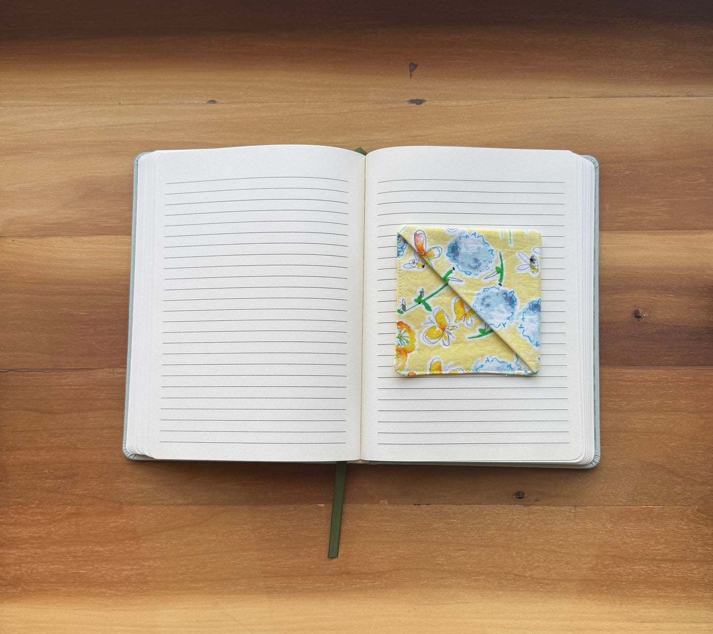 Yellow Floral Corner Bookmark