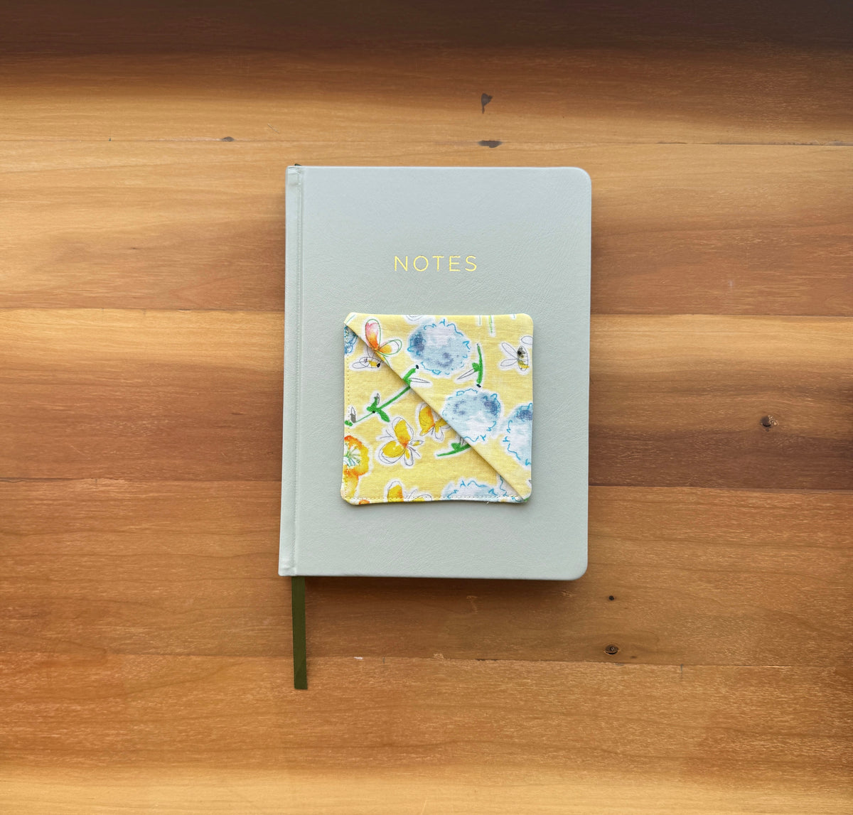 Yellow Floral Corner Bookmark