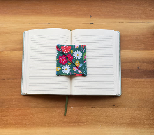 Mushroom Floral Corner Bookmark