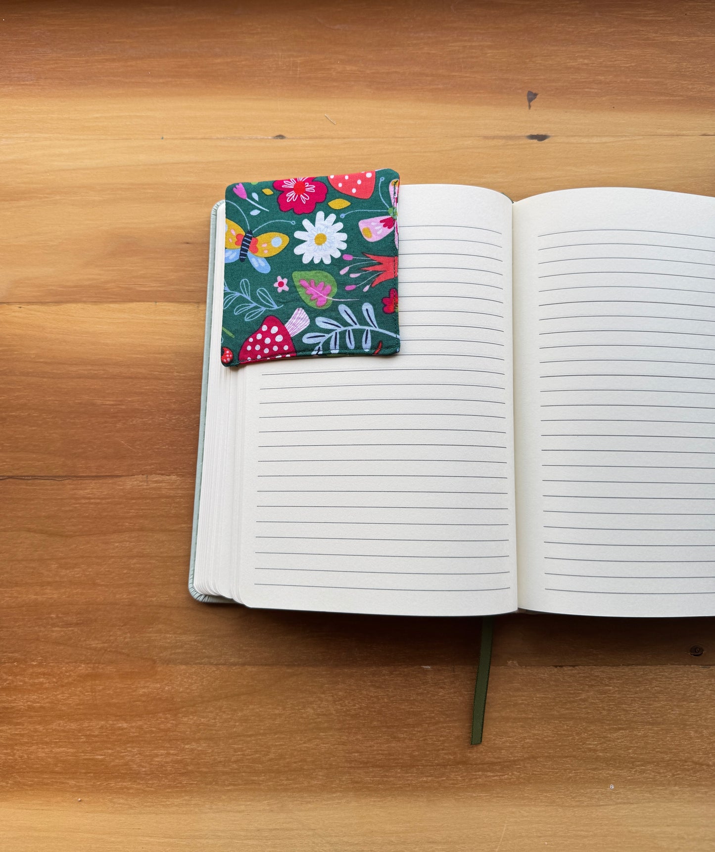 Mushroom Floral Corner Bookmark