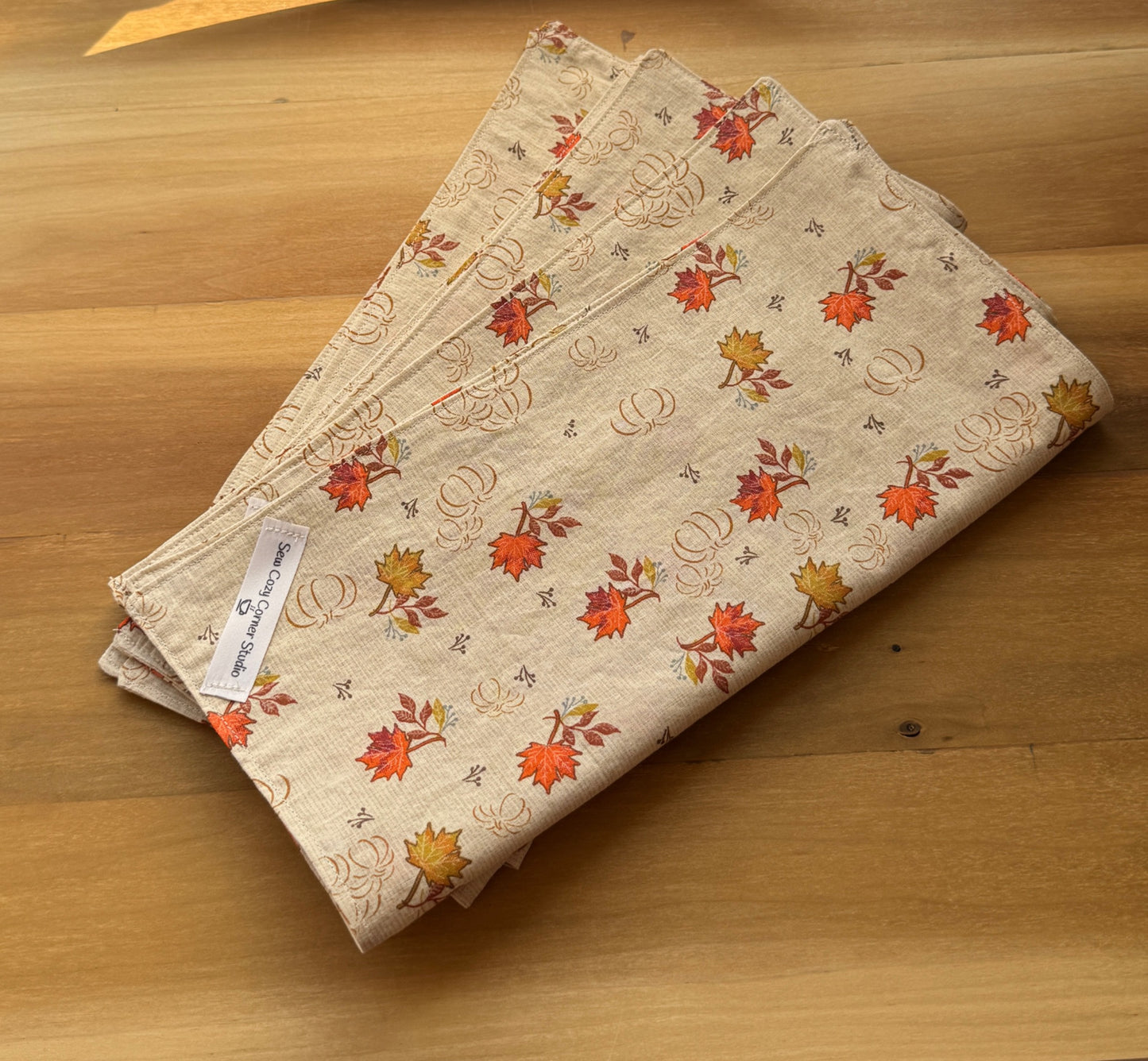 Harvest Leaves Cloth Napkins, Set of 4