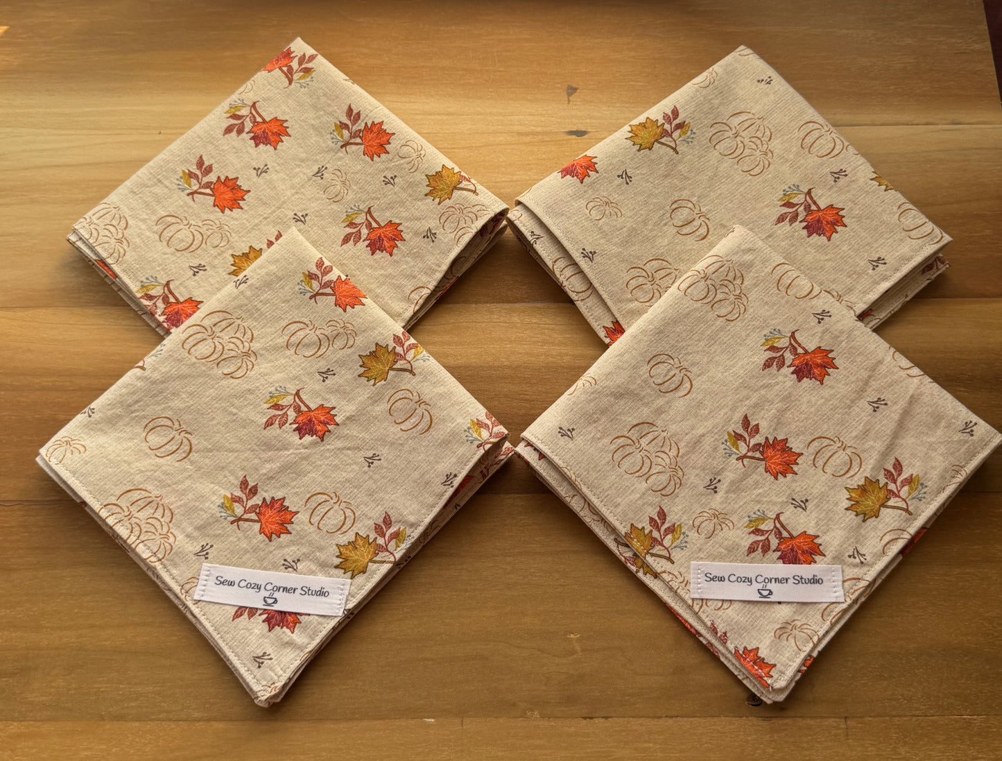 Harvest Leaves Cloth Napkins, Set of 4