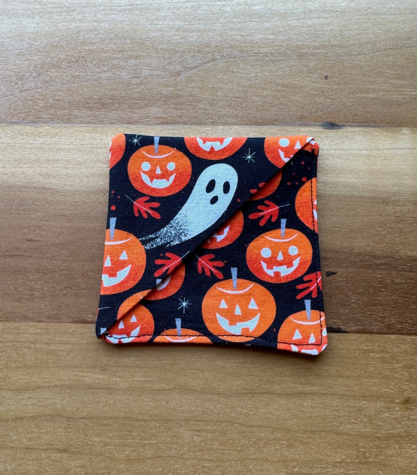 Ghost and Pumpkins Corner Bookmark