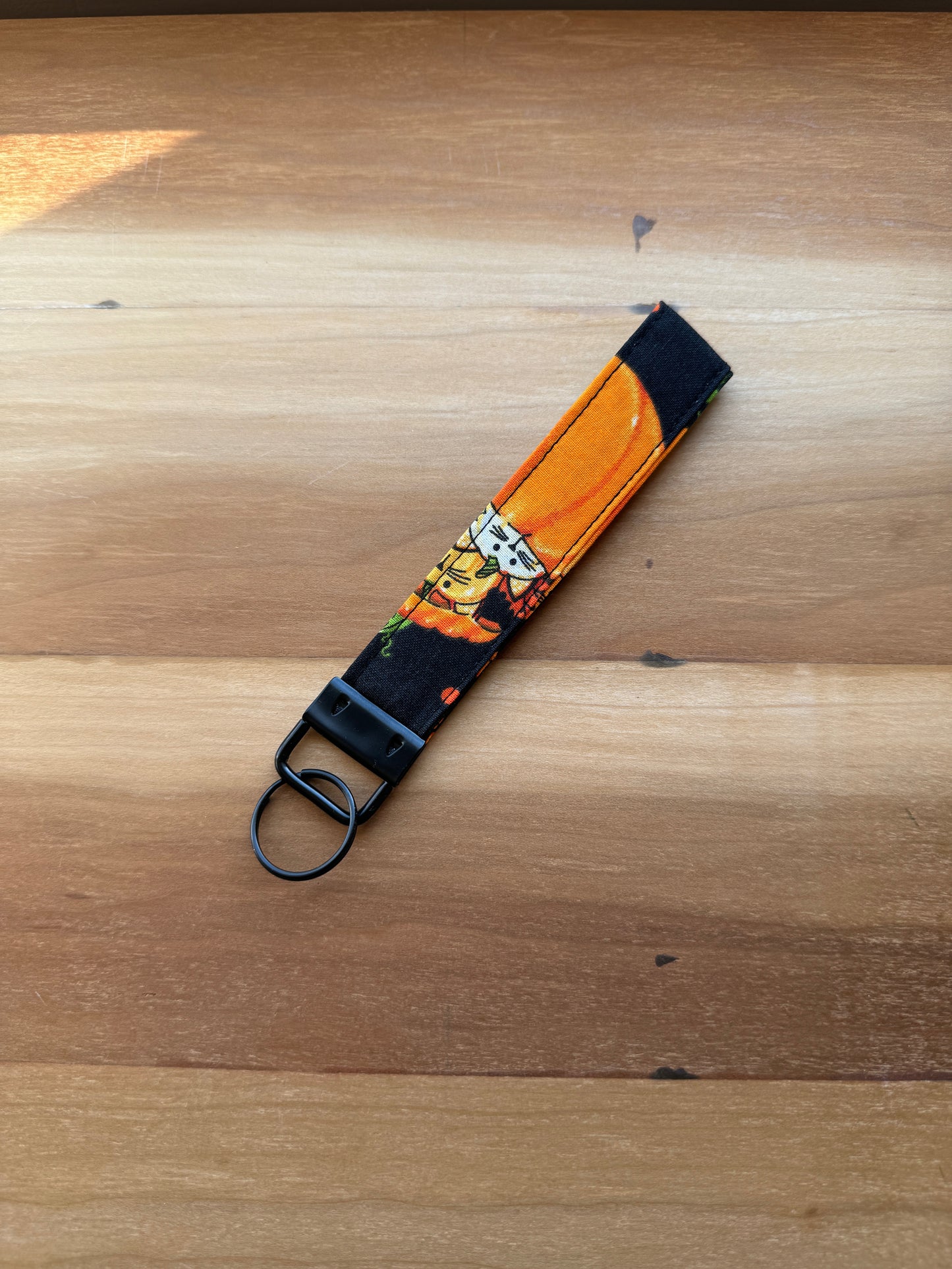 Pumpkin Cats Key Wristlet