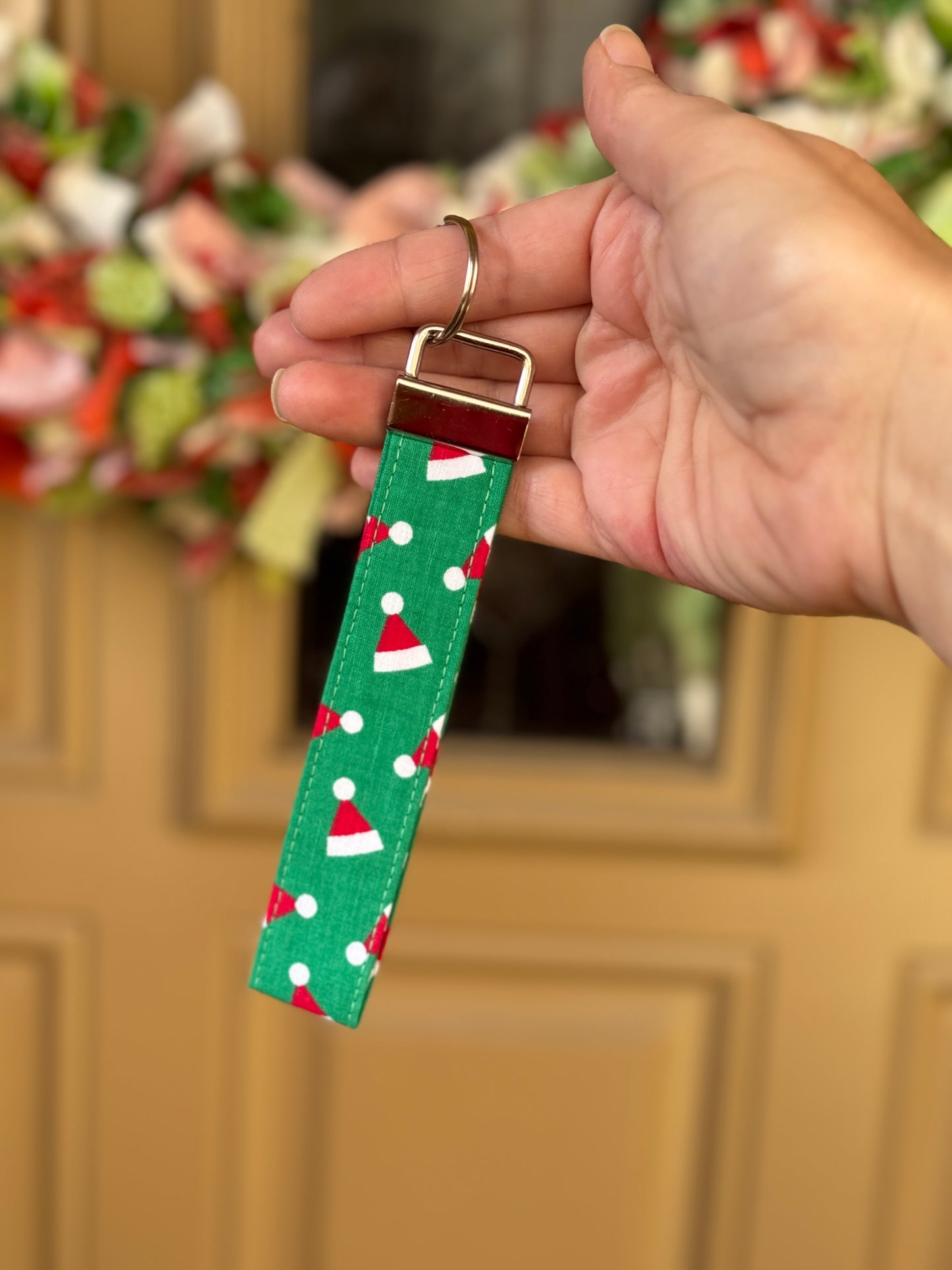 Santa Hat Key Wristlet