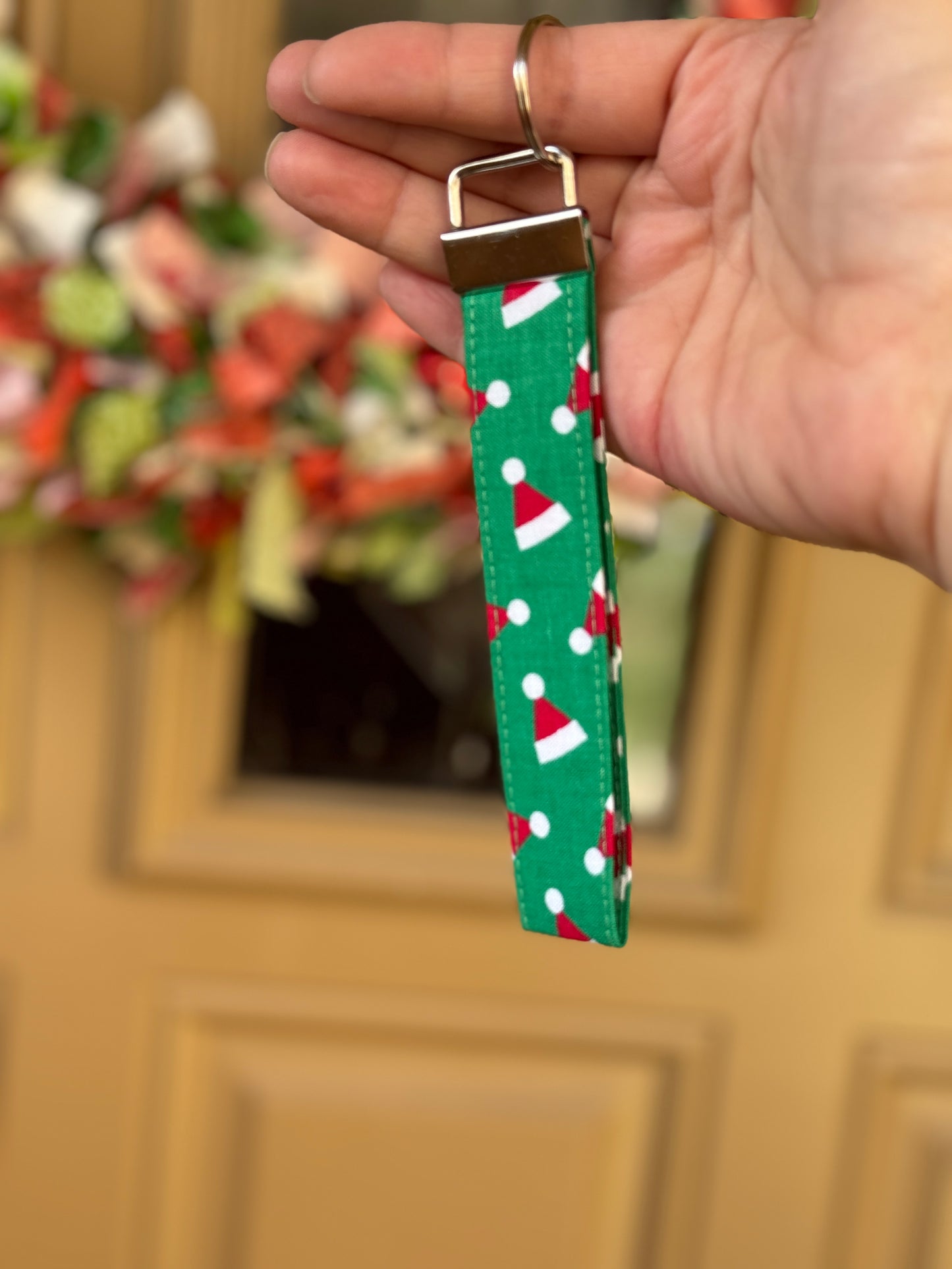 Santa Hat Key Wristlet