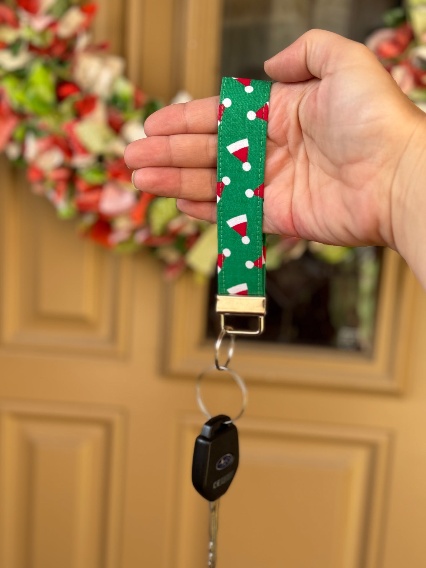 Santa Hat Key Wristlet