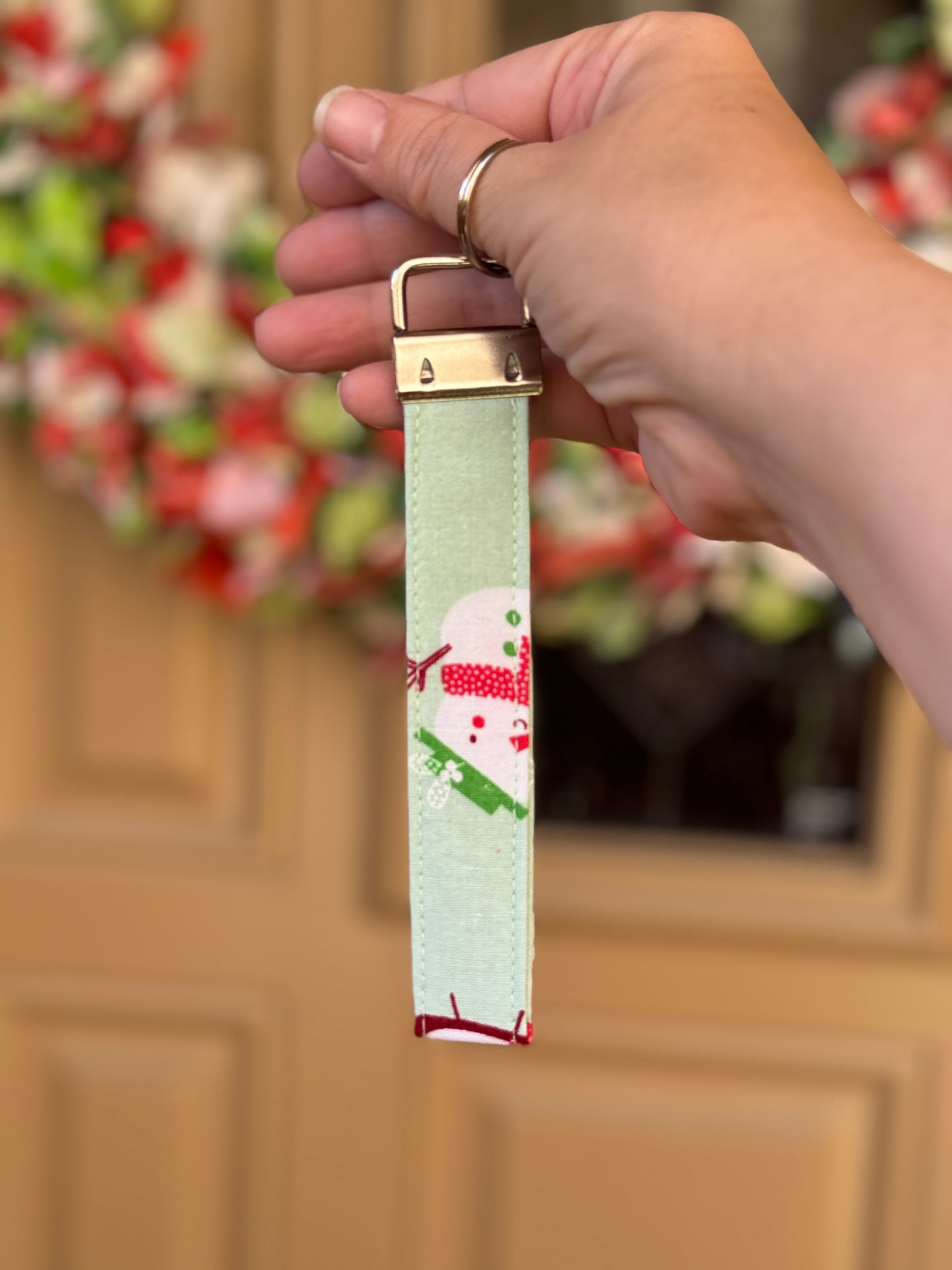 Penguin and Snowman Key Wristlet