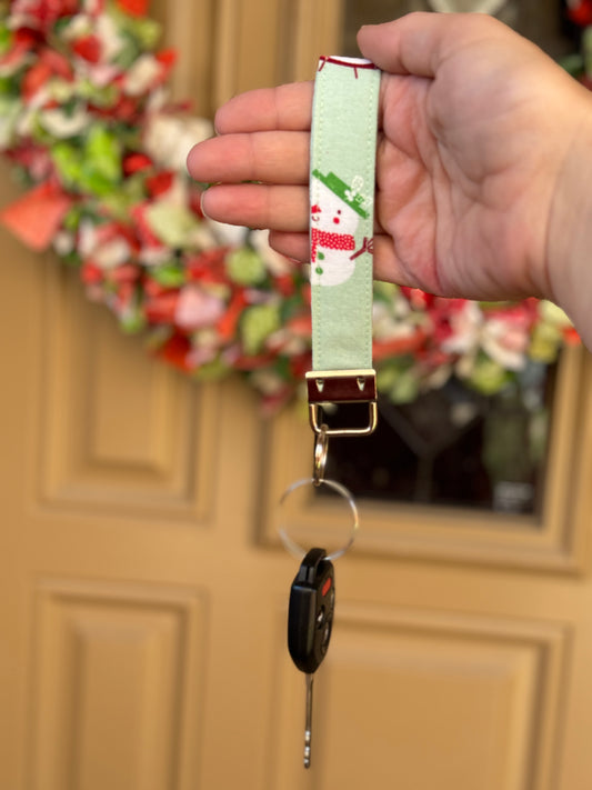 Penguin and Snowman Key Wristlet