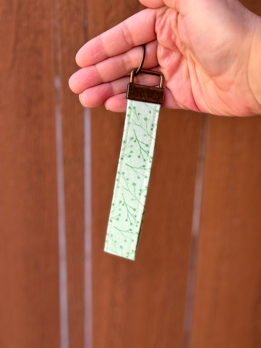 Green Branch Key Wristlet