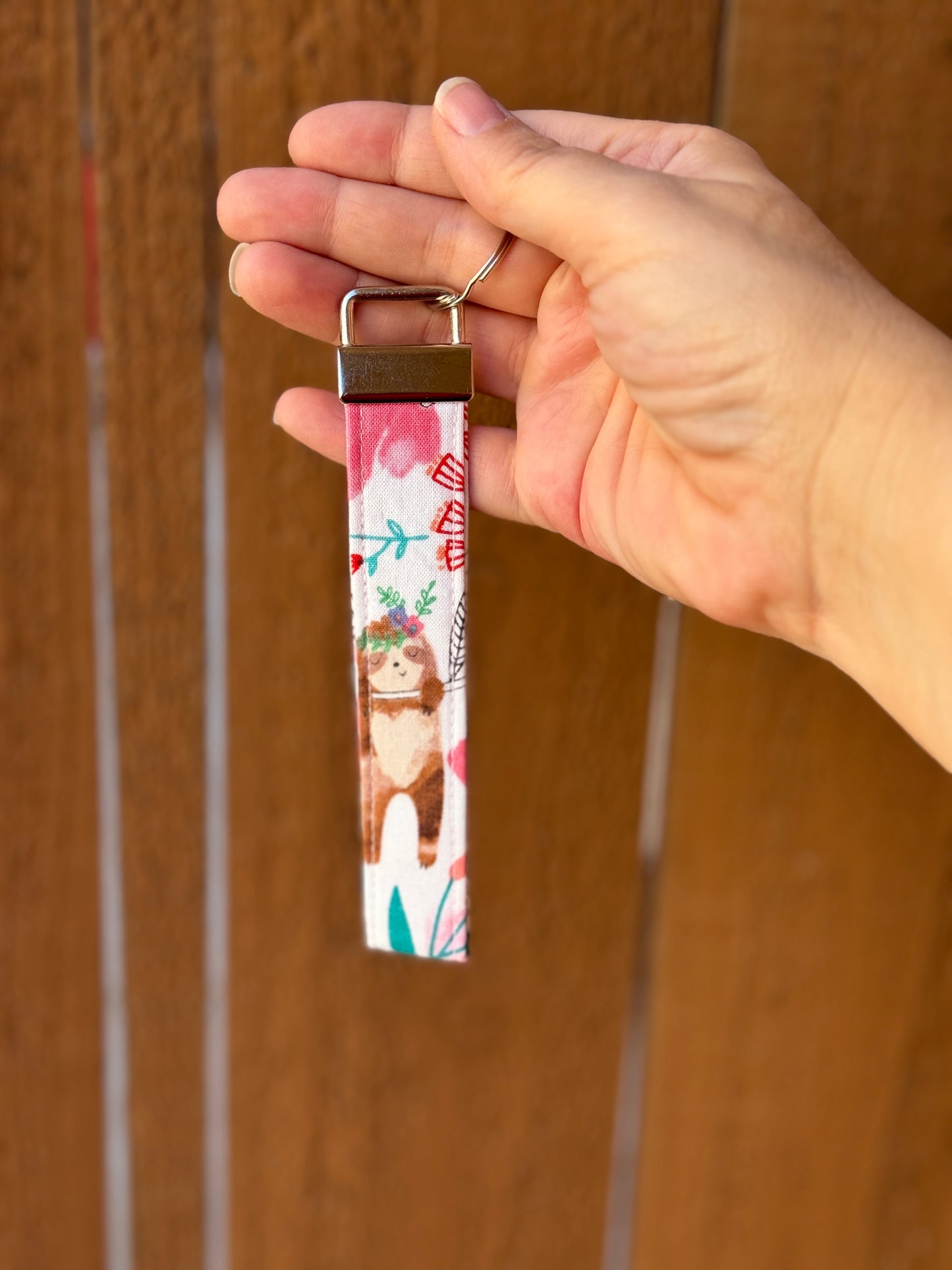 Sloth Key Wristlet