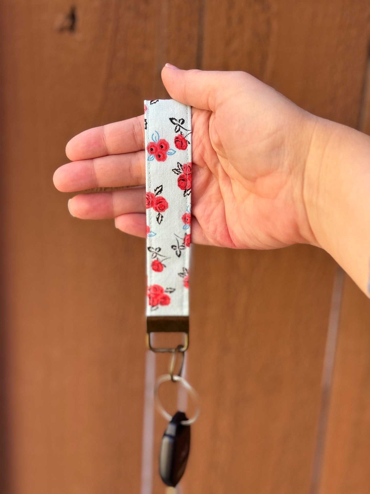 Red rose Key Wristlet