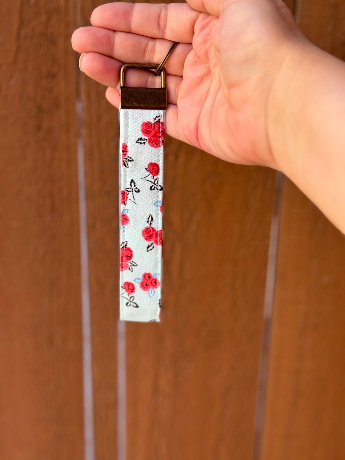 Red rose Key Wristlet