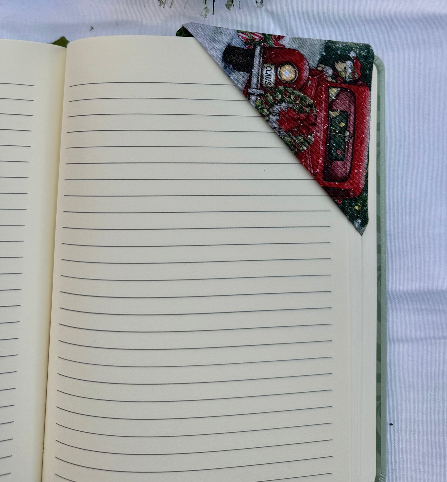 Red Christmas Truck Corner Bookmark