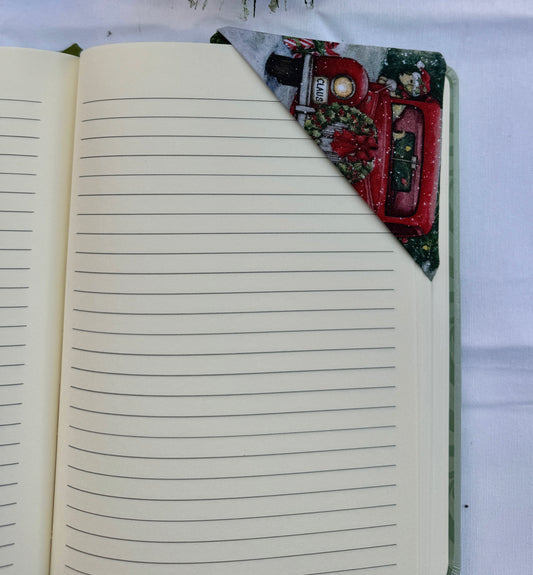 Red Christmas Truck Corner Bookmark