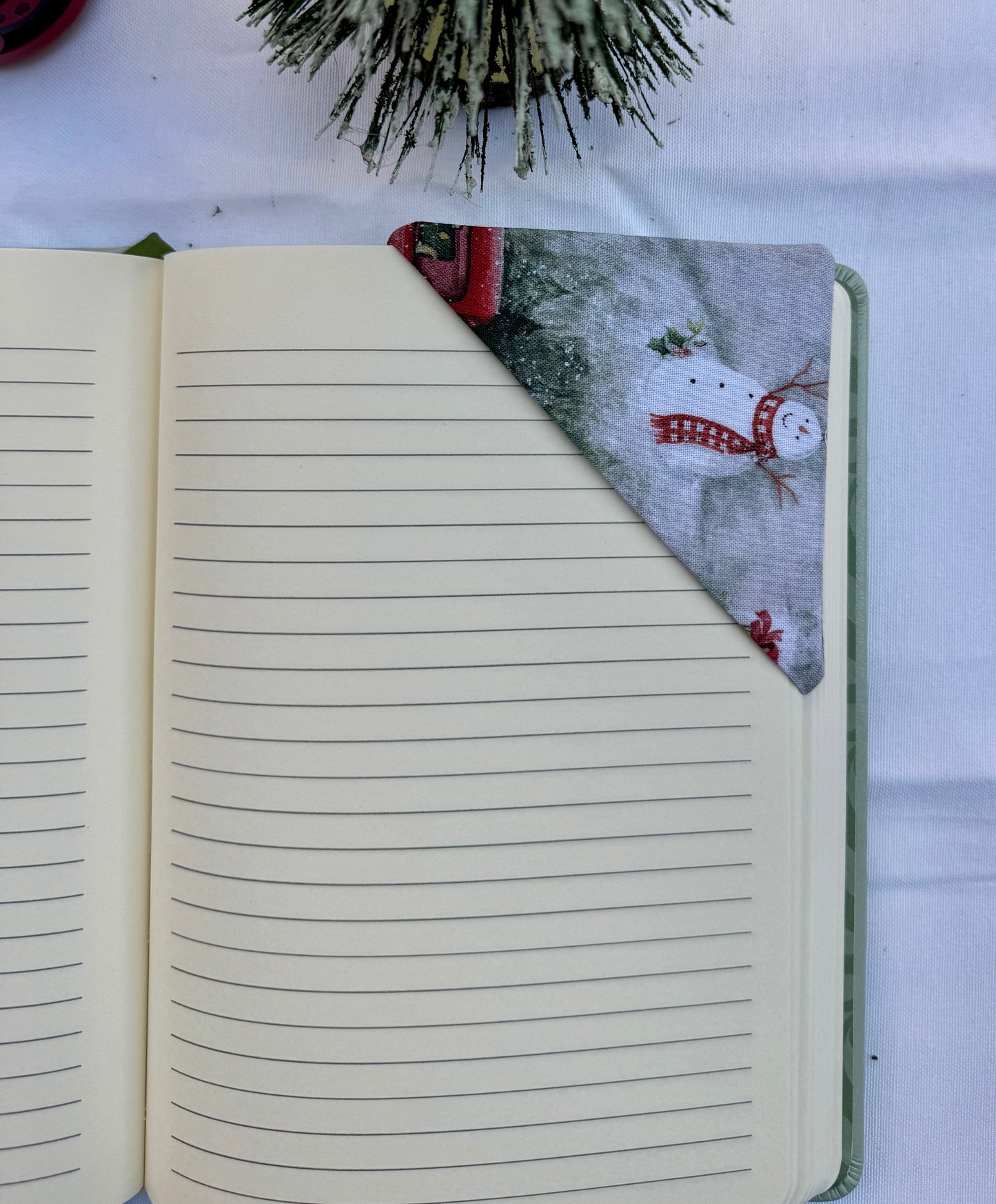 Winter Snowman Corner Bookmark