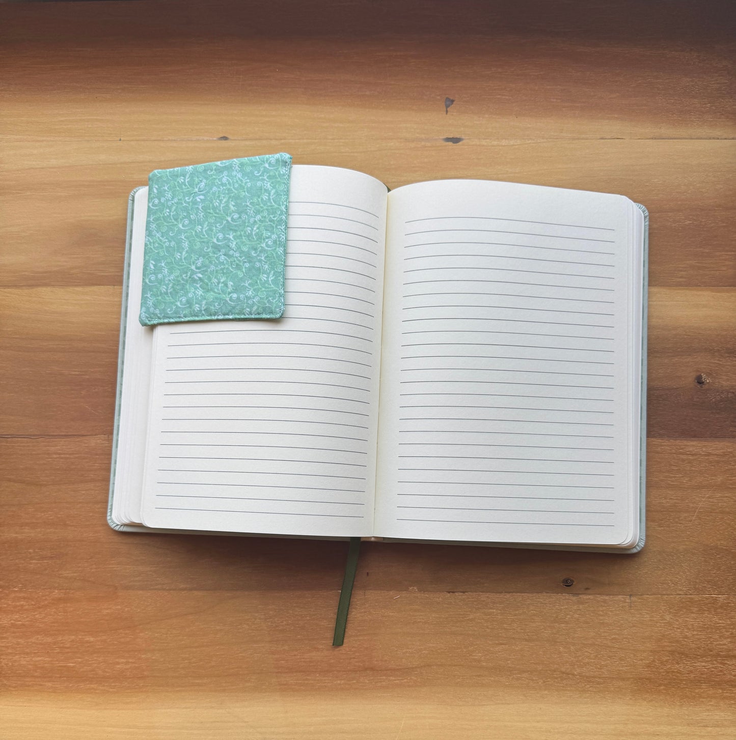 Teal Retro Flower Corner Bookmark