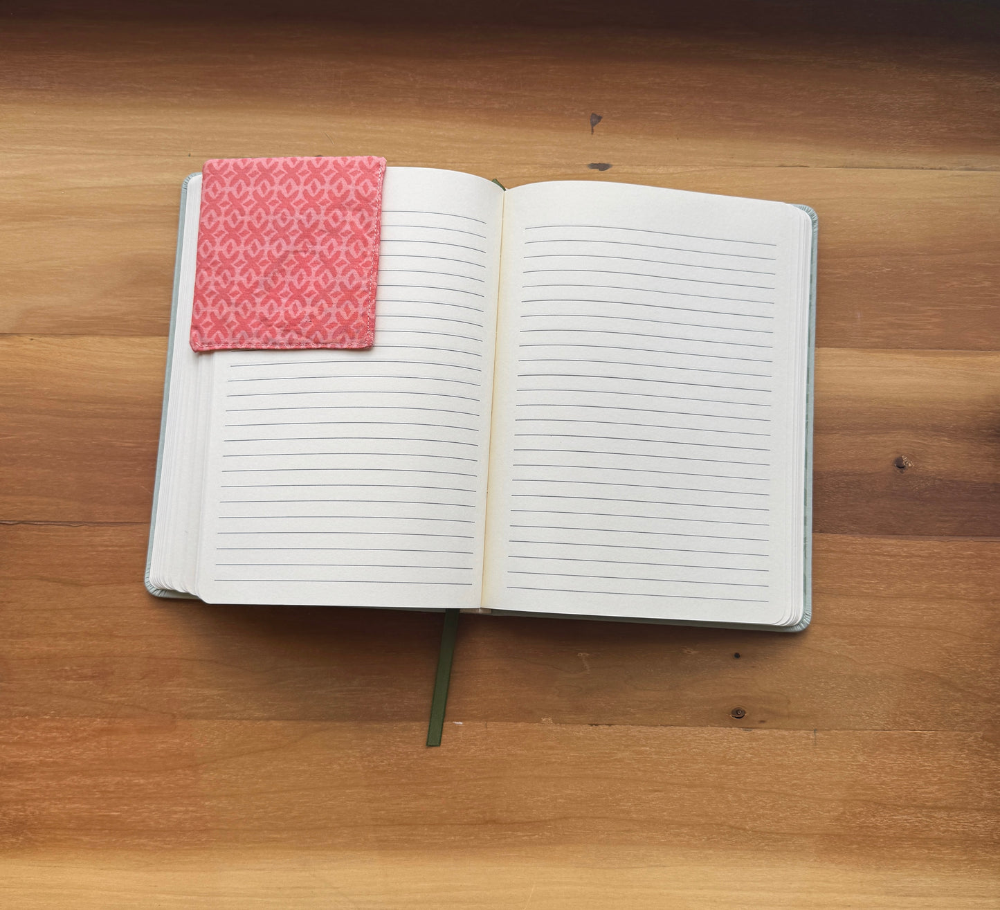 Peach and White Color Corner Bookmark