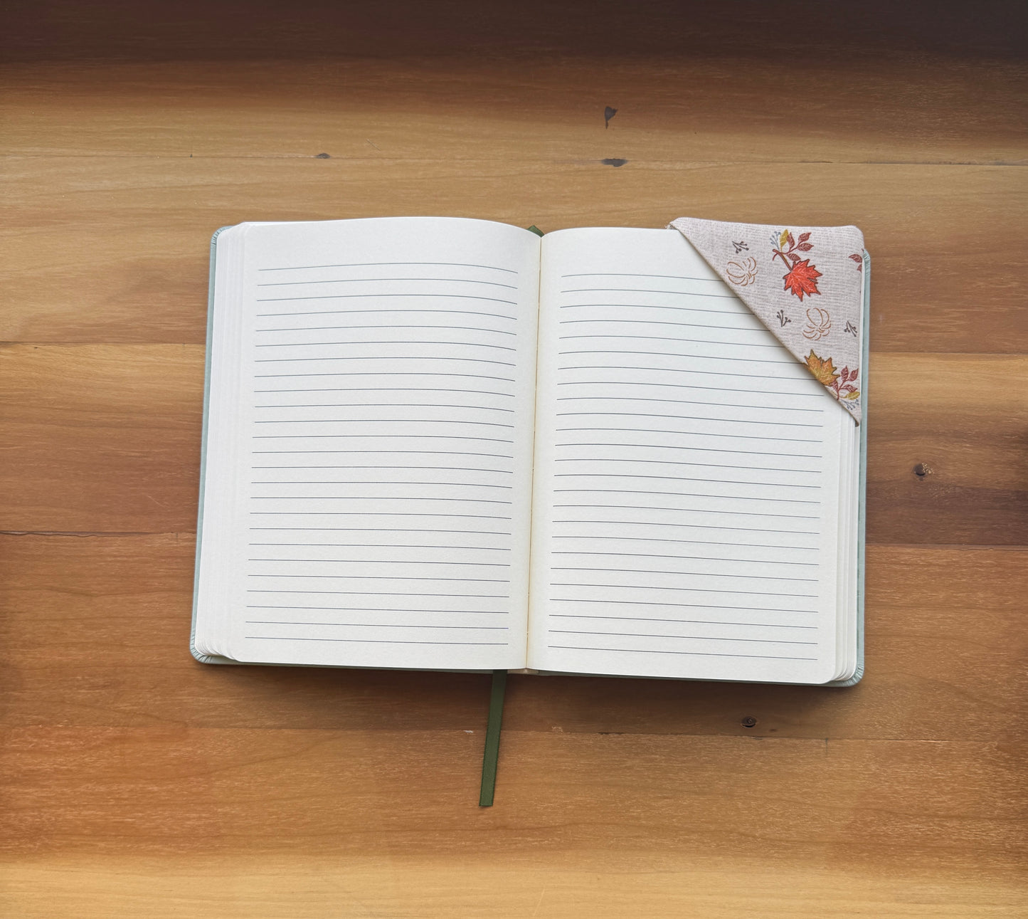 Pumpkins and Leaves Corner Bookmark