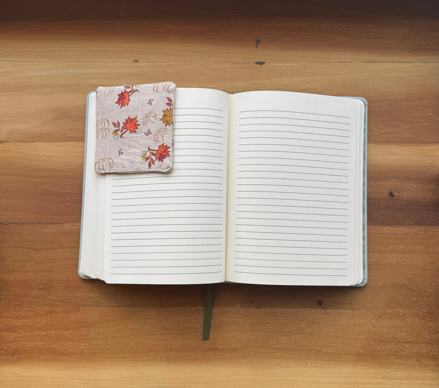 Pumpkins and Leaves Corner Bookmark