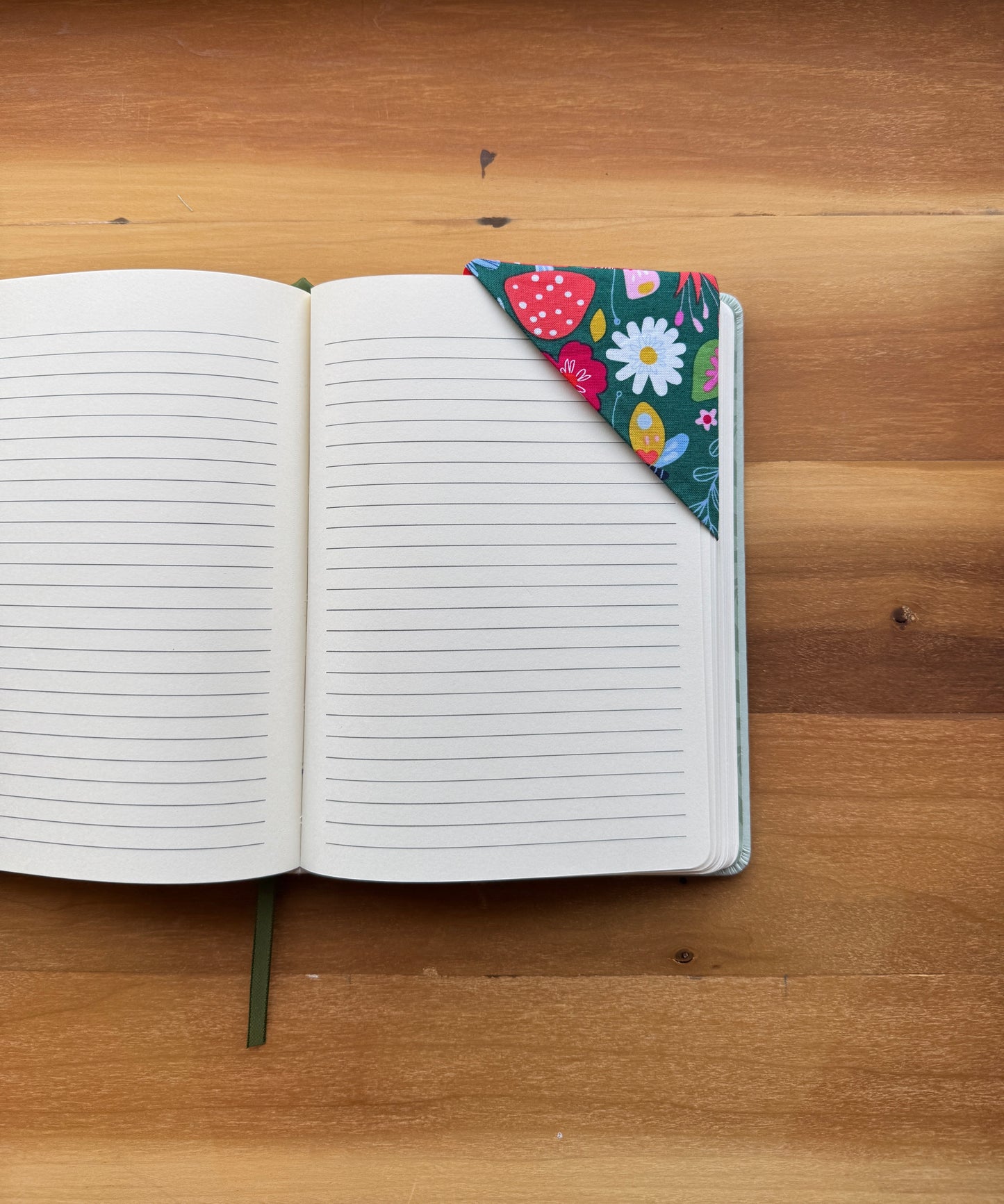Mushroom Floral Corner Bookmark
