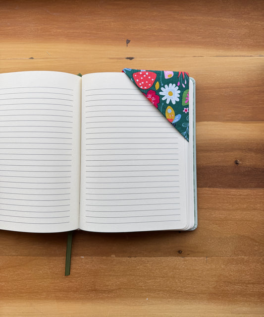 Mushroom Floral Corner Bookmark