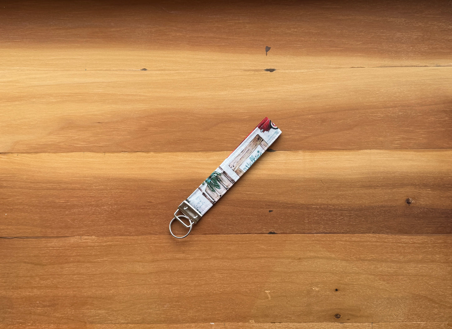 Christmas Red Truck Key Wristlet