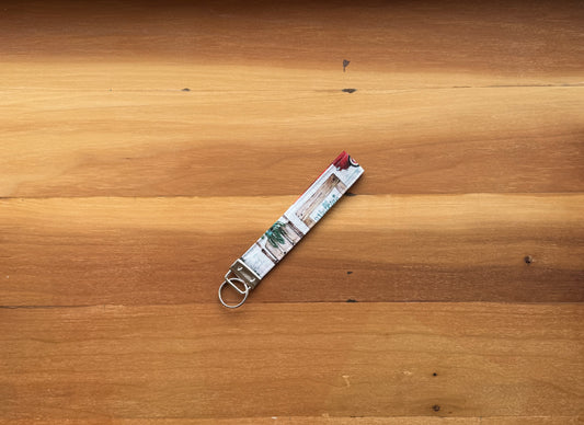 Christmas Red Truck Key Wristlet