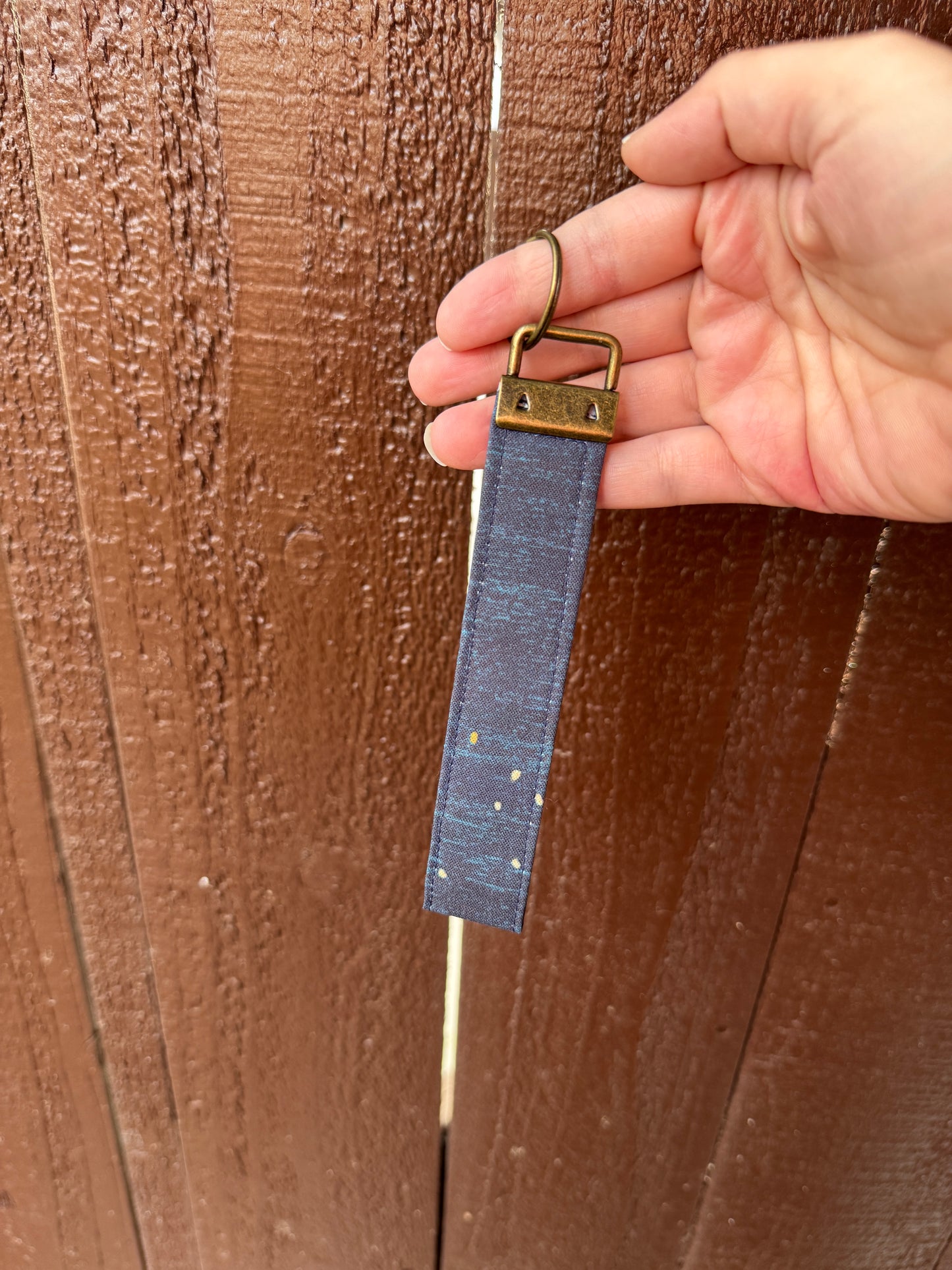 Night Sky with Stars Key Wristlet