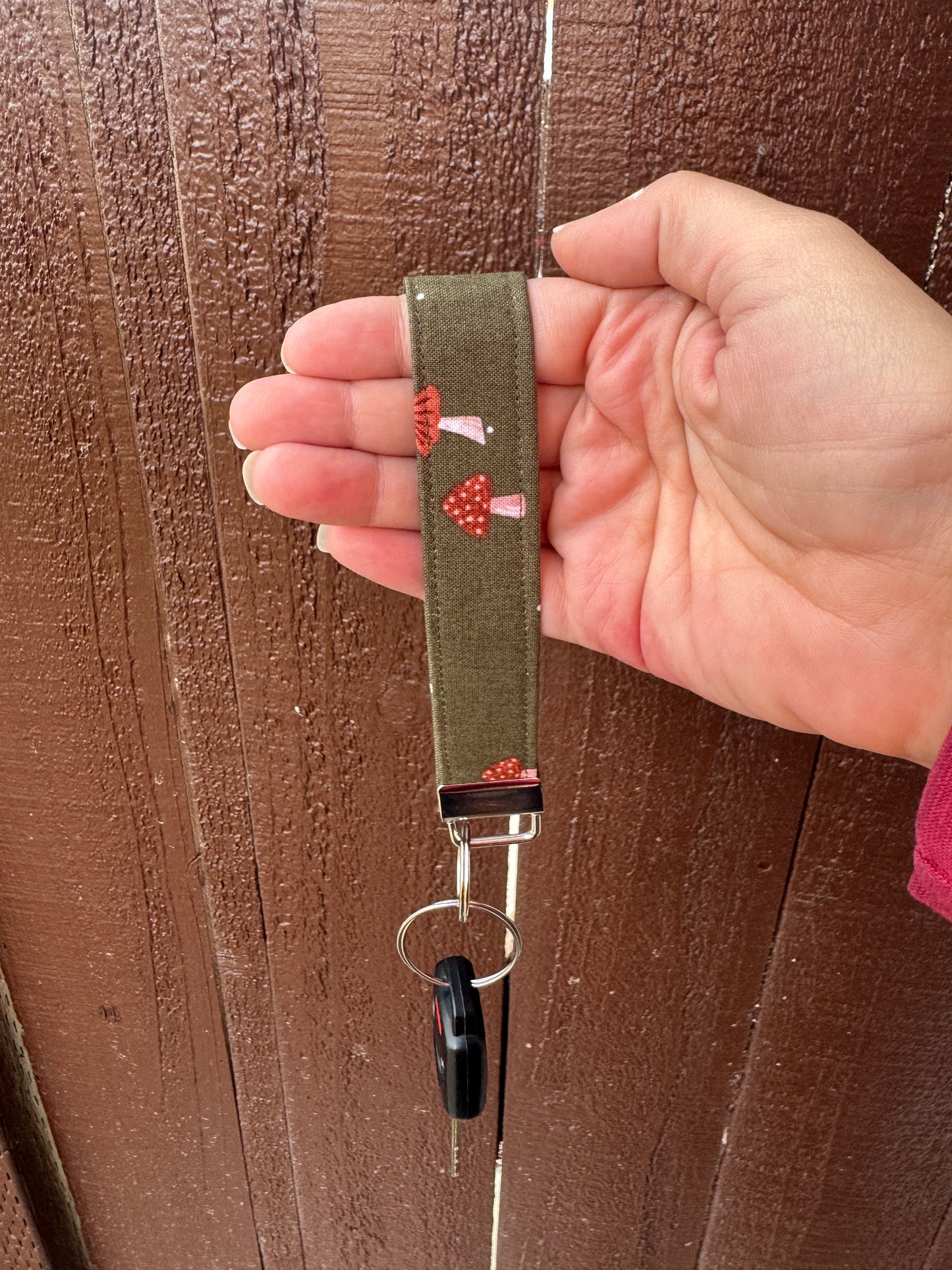 Mushroom Key Wristlet