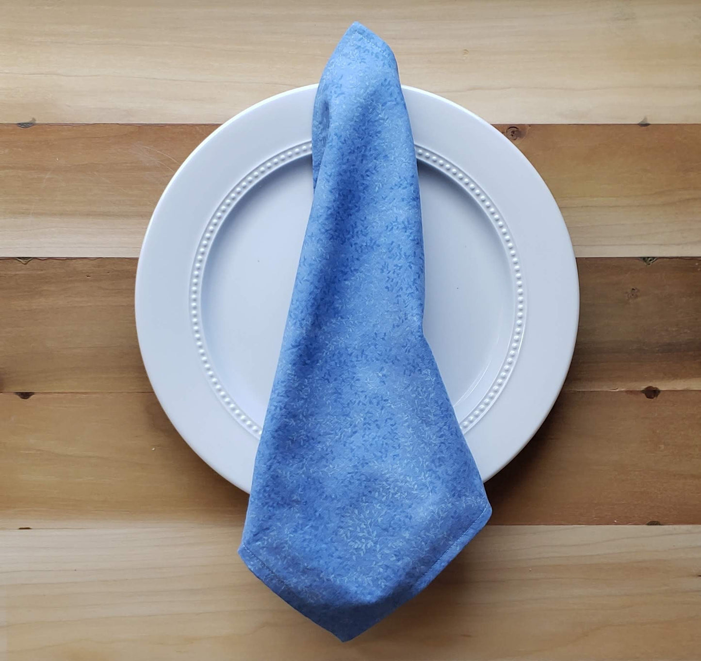 Simple Blue Cloth Napkins - Set of 4, Everyday Table Setting